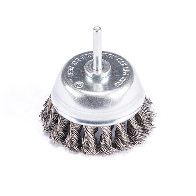 Mod.42 Twisted Knot Power Wire Shaft Mounted Cup Brushes