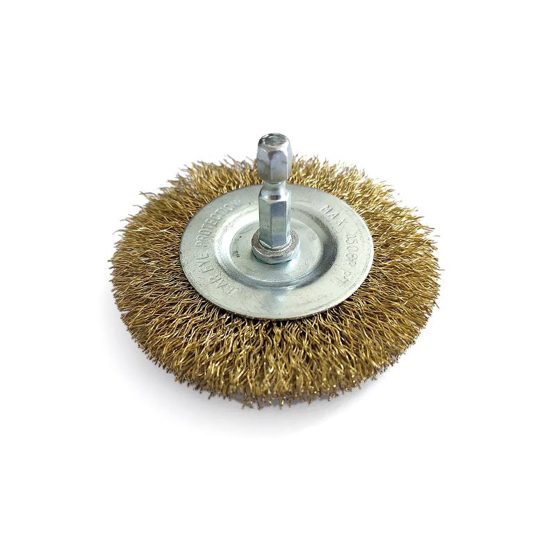 Mod.61H Hexagon Crimped Power Wire Shaft Mounted Wheel Brushes